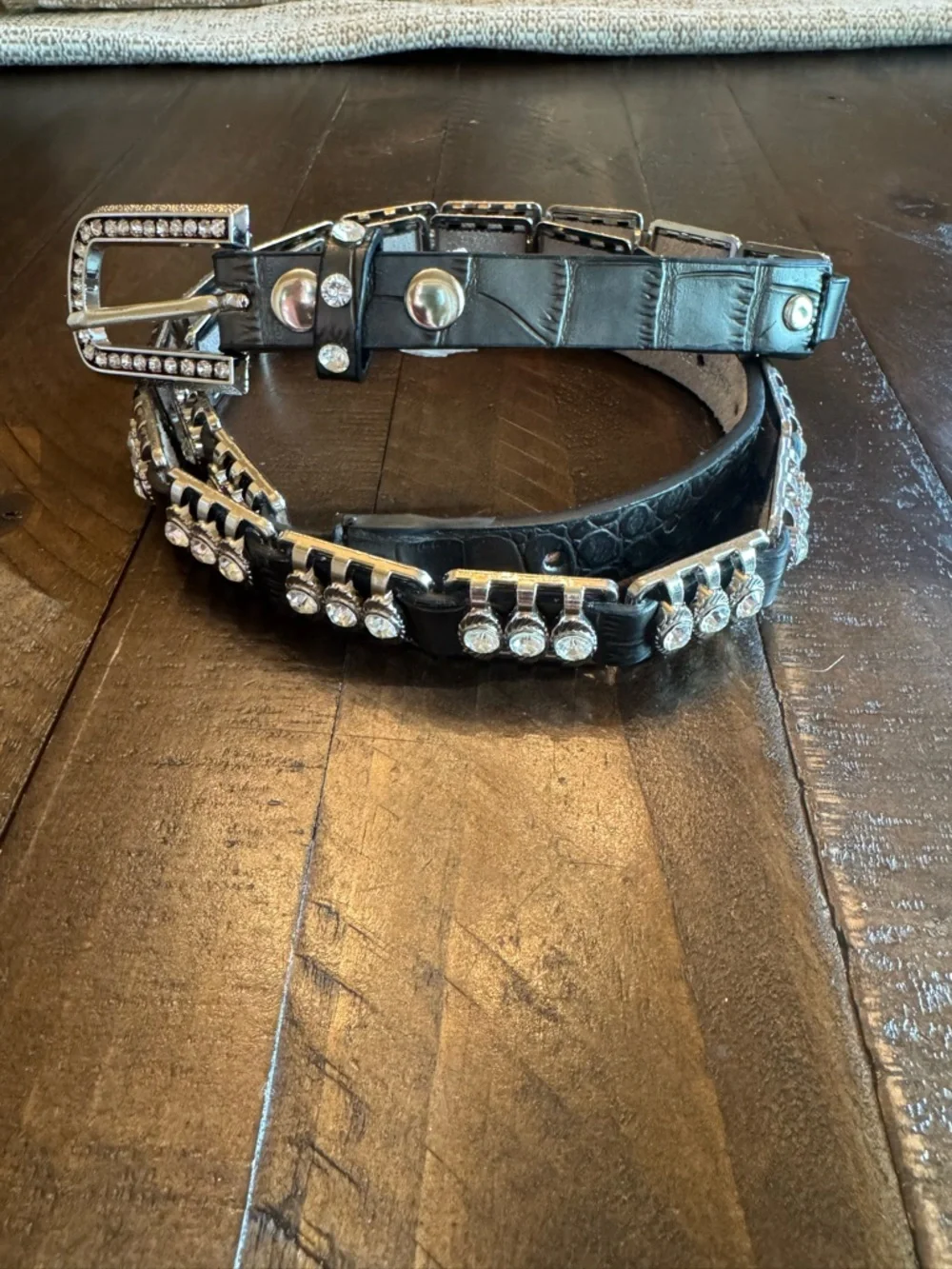Nocona Rhinestone Studded Bling Western‎ Belt XL Genuine Leather Statement